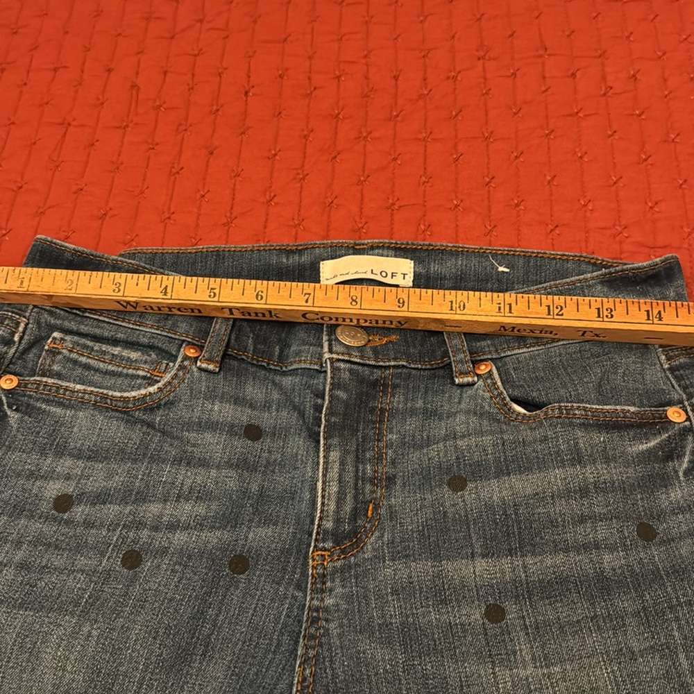 Loft Polka Dot jeans size 4 - Picture 4 of 7